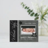 geboorteaankondiging aankondigingskaart (Staand voorkant)