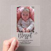 Geboorteaankondiging acryl uitnodiging (Insitu (Draagbaar))