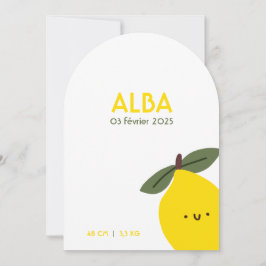 Geboorteaankondiging Alba Kaart