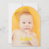 Geboorteaankondiging Alba Kaart (Achterkant)