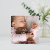 Geboorteaankondiging Alice Save The Date (Staand voorkant)