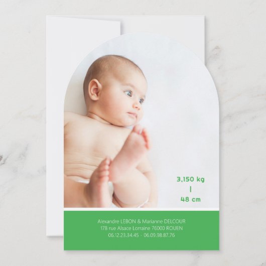 Geboorteaankondiging APPOLLO IV Kaart (Achterkant)