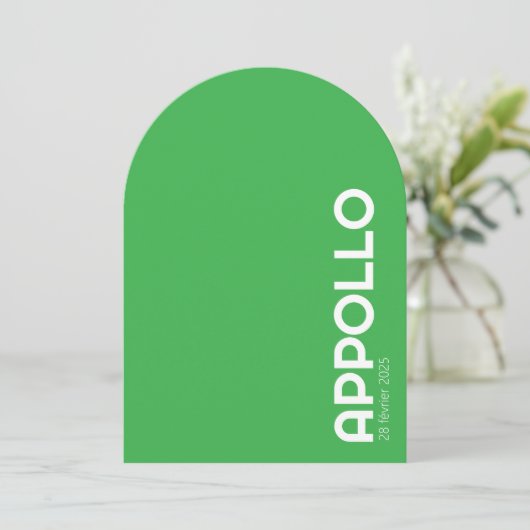 Geboorteaankondiging APPOLLO IV Kaart (Staand voorkant)