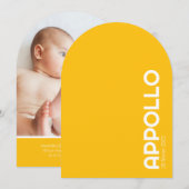 Geboorteaankondiging APPOLO Kaart (Voorkant / Achterkant)