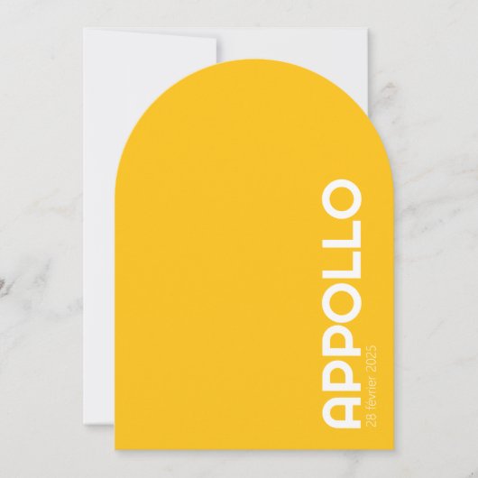 Geboorteaankondiging APPOLO Kaart (Voorkant)