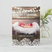 Geboorteaankondiging Baby land Sweet Rustic Aankondiging (Staand voorkant)