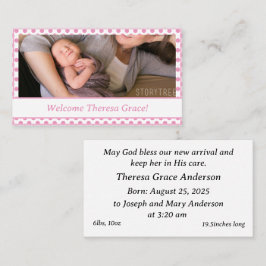  Geboorteaankondiging Baby Meisje Contactkaartje