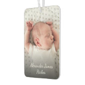 Geboorteaankondiging Custom Newborn Baby Foto Luchtverfrisser (Links)