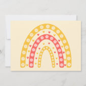 Geboorteaankondiging Daisy Rainbow Yellow Kaart (Achterkant)