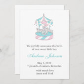 Geboorteaankondiging - Draaimolen Aankondiging (Voorkant / Achterkant)