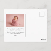 Geboorteaankondiging familiekrant briefkaart (Achterkant)