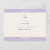 GEBOORTEAANKONDIGING:: Floriish1 - meisje Aankondigingskaart (Achterkant)