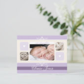 GEBOORTEAANKONDIGING:: Floriish1 - meisje Aankondigingskaart (Staand voorkant)