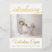 Geboorteaankondiging Folie Uitnodiging (Voorkant)