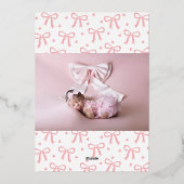 Geboorteaankondiging Folie Uitnodiging (Achterkant)