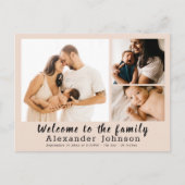 Geboorteaankondiging Foto Collage Briefkaart (Voorkant)