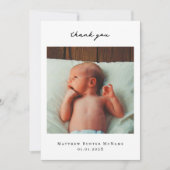Geboorteaankondiging Foto Dank u kaart (Voorkant)
