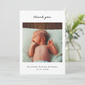 Geboorteaankondiging Foto Dank u kaart (Staand voorkant)