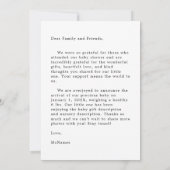 Geboorteaankondiging Foto Dank u kaart (Achterkant)