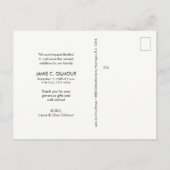 Geboorteaankondiging Fotohandlettering Dank u Briefkaart (Achterkant)