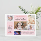 Geboorteaankondiging Fotokaart Sjabloon (Staand voorkant)