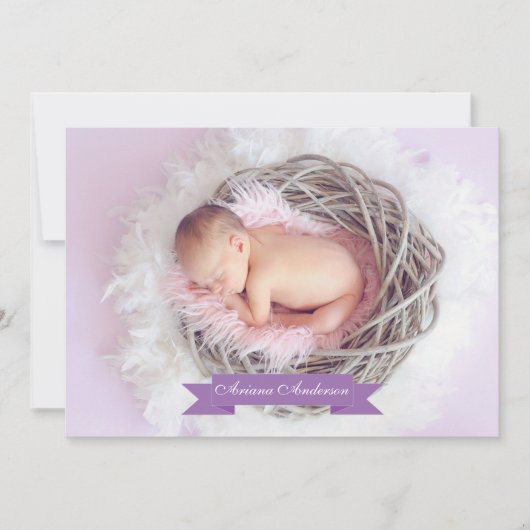 Geboorteaankondiging Fotokaart Sjabloon (Voorkant)