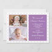 Geboorteaankondiging Fotokaart Sjabloon (Achterkant)