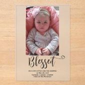 Geboorteaankondiging Frosted Acrylic Kaart Acryl Uitnodigingen (Voorkant)