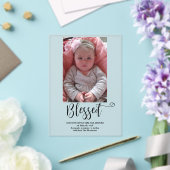 Geboorteaankondiging Frosted Acrylic Kaart Acryl Uitnodigingen (Insitu (Huwelijk))