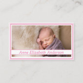 Geboorteaankondiging Gebed Kaart Contactkaartje (Voorkant)