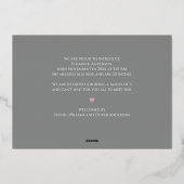 Geboorteaankondiging Gestreepte Folie Kaart (Achterkant)