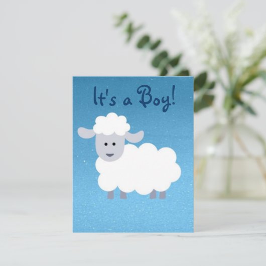 Geboorteaankondiging! Het is een jongen! Aankondiging (Staand voorkant)