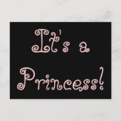 Geboorteaankondiging "Het is een prinses!" Aankondigingskaart (Voorkant)