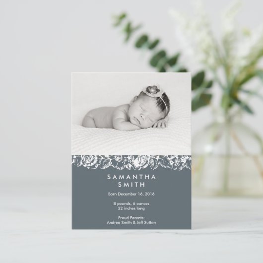 Geboorteaankondiging i Briefkaart (Staand voorkant)