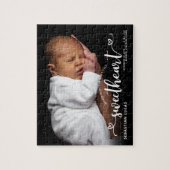 Geboorteaankondiging Introductie van Lieverd Manus Legpuzzel (Verticaal)