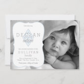 Geboorteaankondiging | Jongen Foto Fleur de Lis Cr Aankondiging (Voorkant)