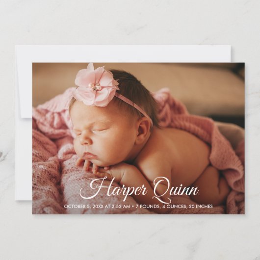 Geboorteaankondiging Kaart Newborn Aankondiging (Voorkant)