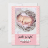 Geboorteaankondiging Kaart Sjabloon (Voorkant)