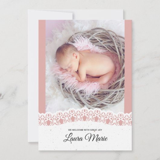 Geboorteaankondiging Kaart Sjabloon (Voorkant)