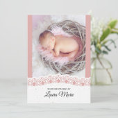 Geboorteaankondiging Kaart Sjabloon (Staand voorkant)