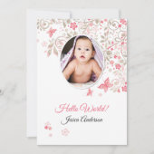 Geboorteaankondiging Kaart Sjabloon (Voorkant)