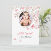 Geboorteaankondiging Kaart Sjabloon (Staand voorkant)