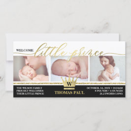 Geboorteaankondiging, Kleine Prins, Faux Gold Foil Aankondiging