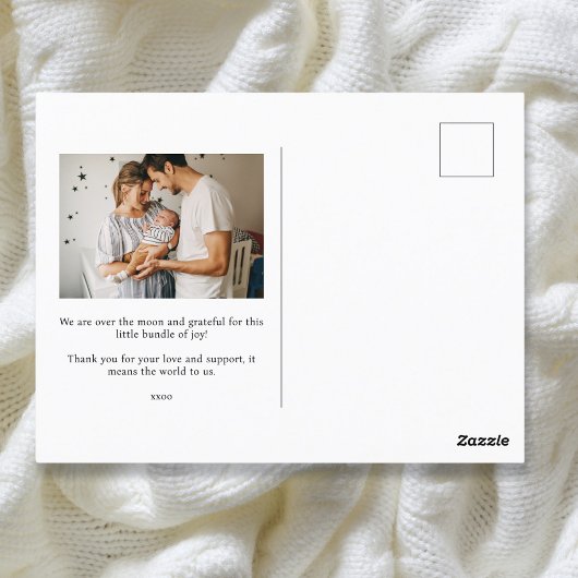 Geboorteaankondiging krant briefkaart