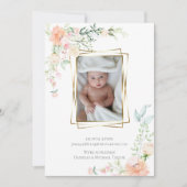 Geboorteaankondiging | Lente-Waterverf bloemen Kaart (Voorkant)