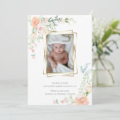 Geboorteaankondiging | Lente-Waterverf bloemen Kaart (Staand voorkant)