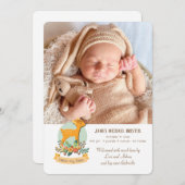 Geboorteaankondiging Little Deer Photo Aankondiging (Voorkant / Achterkant)