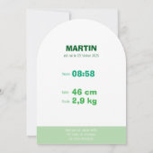 Geboorteaankondiging Martin Kaart (Achterkant)