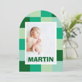 Geboorteaankondiging Martin Kaart (Staand voorkant)