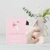 Geboorteaankondiging Meisje Initiaal S Kaart (Staand voorkant)